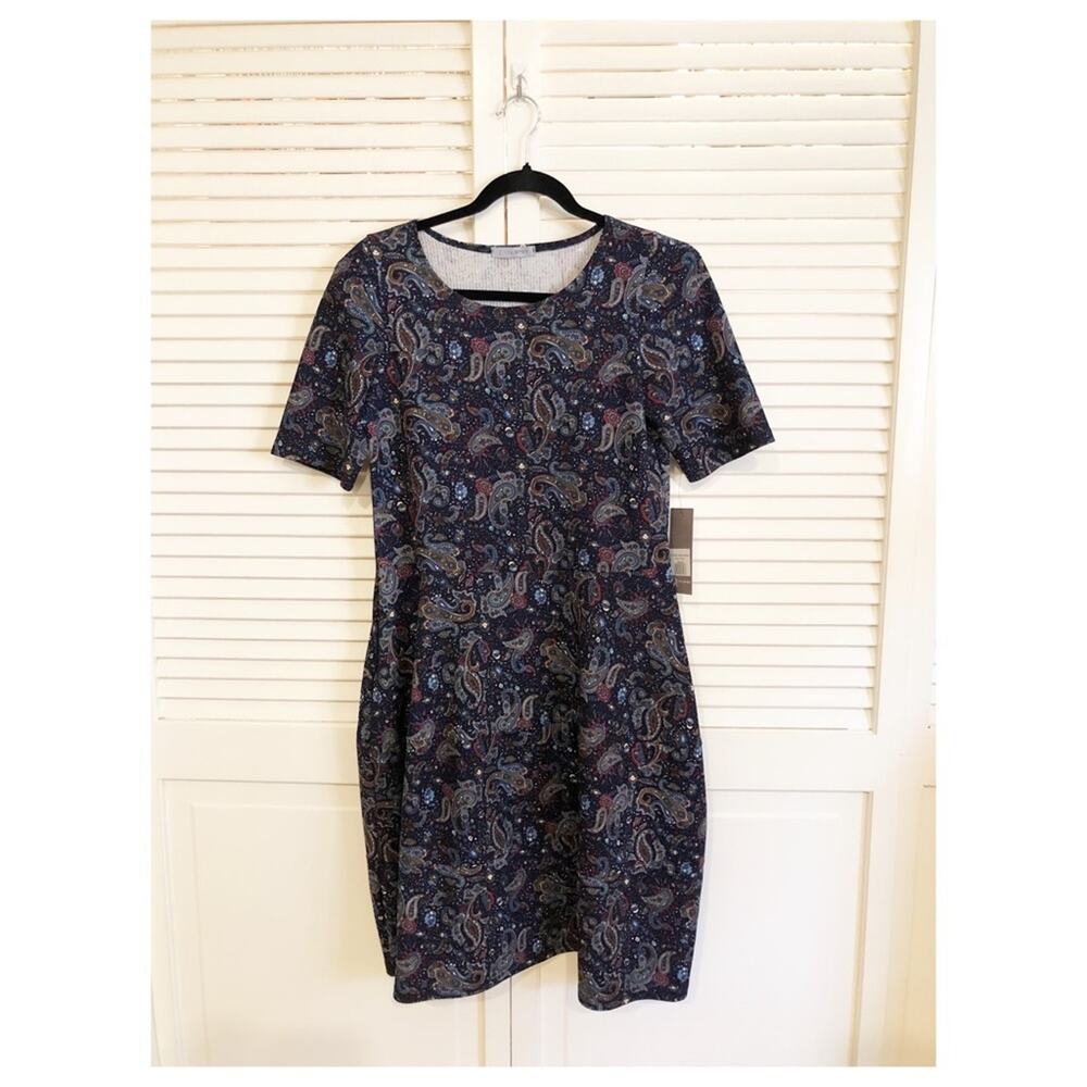 Paisley Blue Knee Length Dress